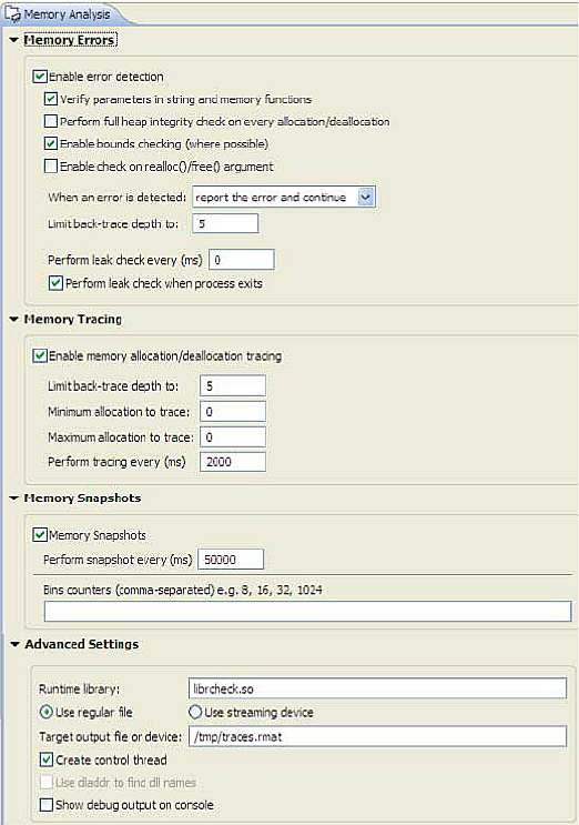 Memory Analysis tool