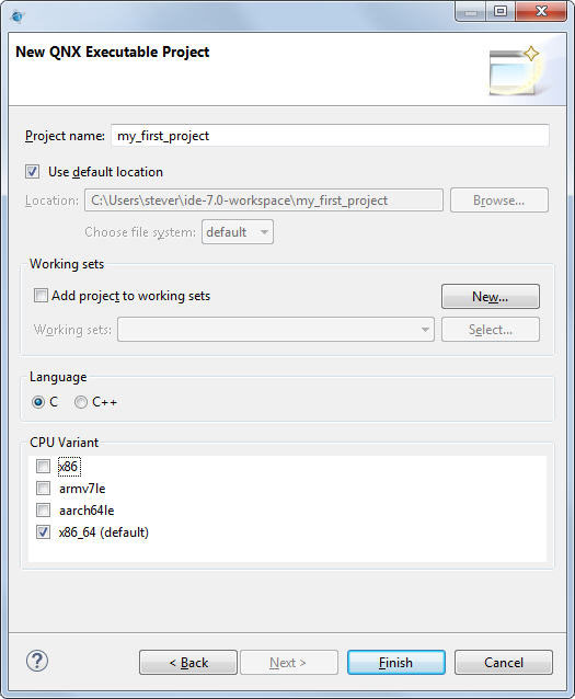 Naming a project