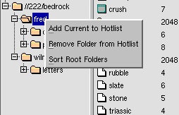 Hotlist popup Menu